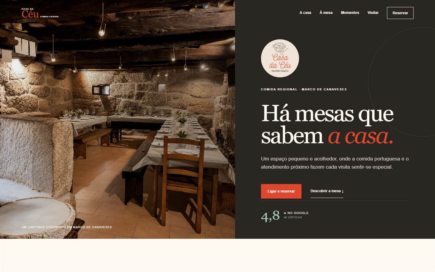 Website da Casa da Céu em Marco de Canaveses.